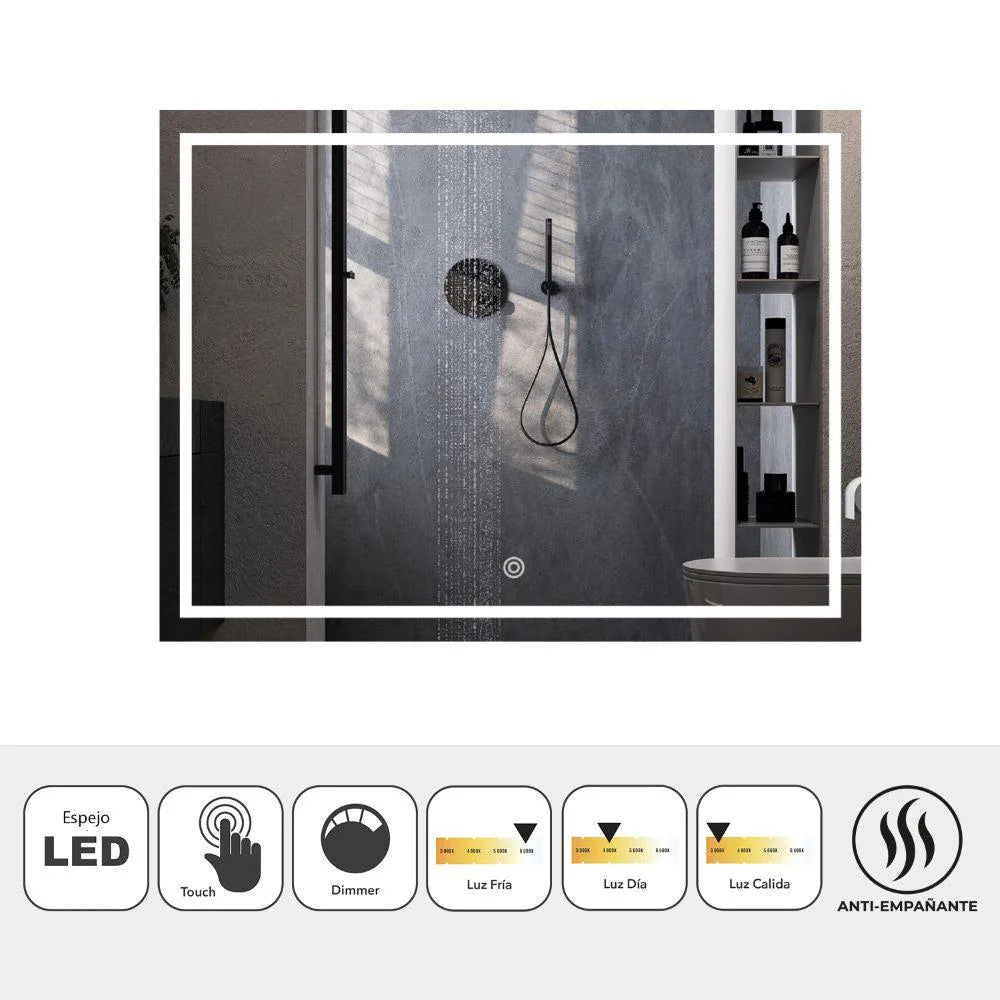 COOK Espejo Decorativo con Luz LED