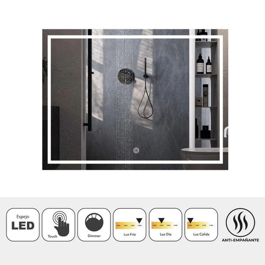 COOK Espejo Decorativo con Luz LED